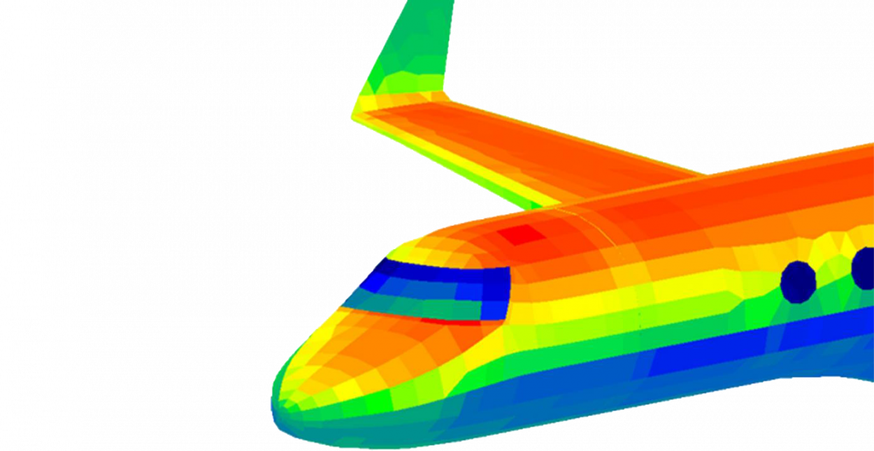 Front Nose of Business Jet with Thermal Results