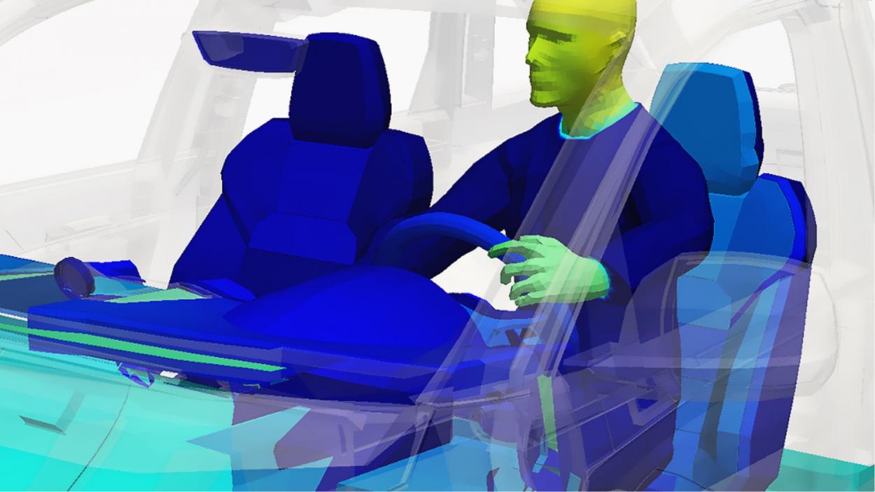 thermal simulation model of human in automotive cabin