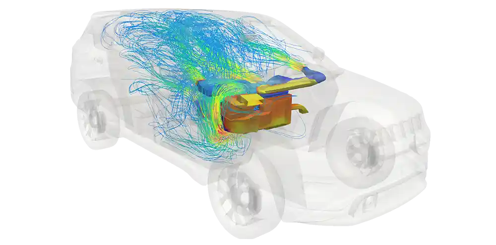 Thermal map of inner components of a vehicle